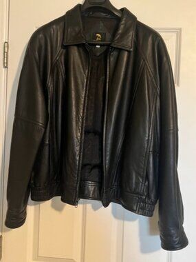 Neiman Marcus Leather Bomber Jacket Size 44